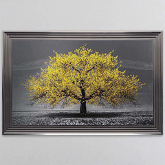 Yellow Cherry Tree Framed Wall Art 114x74cm