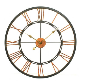 Large Metal Skeletal Wall Clock