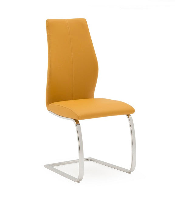 Eton Faux Leather Dining Chair in Pumpkin