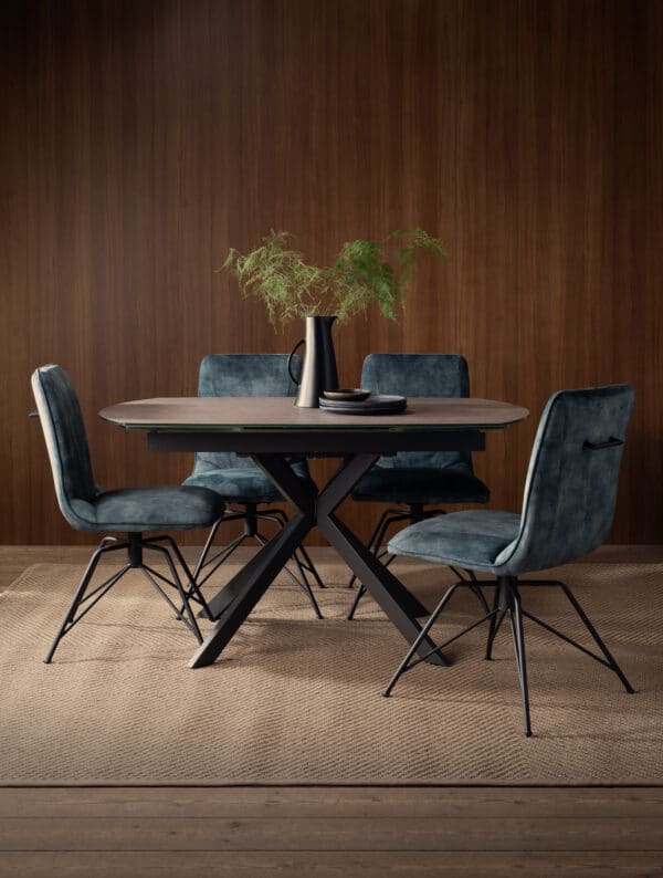 Luna Swivel Dining Chair Teal