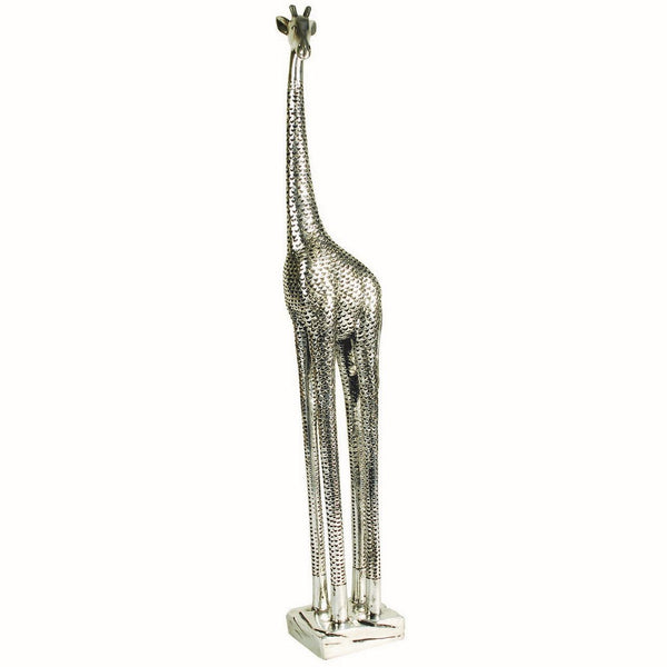 Silver Giraffe Sculpture Large