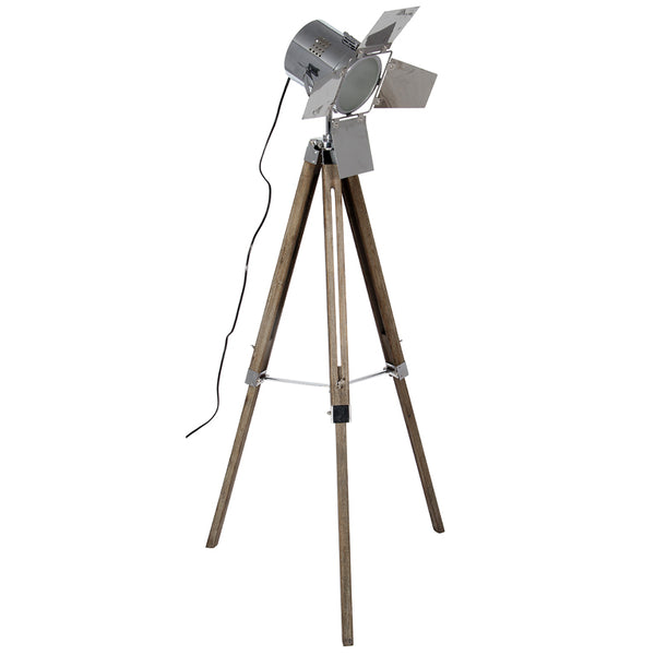 Wood Base and Chrome Head Film Light