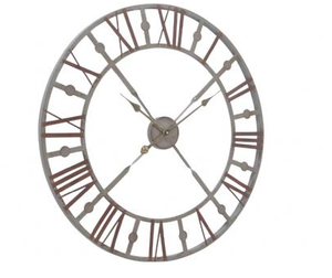 Antique Grey Skeleton Wall Clock