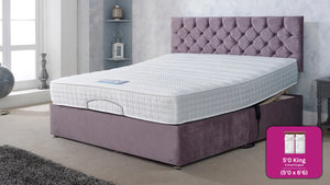Adjust-a-bed 5ft King Size (2 x 2ft6 Linked) Gel-Flex 1000 Adjustable Bed