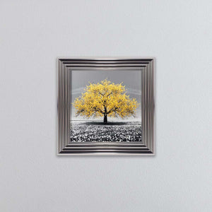 Yellow Cherry Tree Framed Wall Art 55x55cm