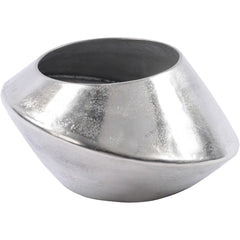 Silver Abstract Aluminium Vase Large