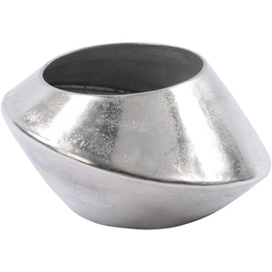Silver Abstract Aluminium Vase Large