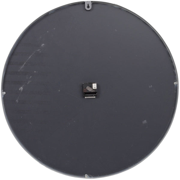 Grey Framed Beaded Mirrored Round Clock