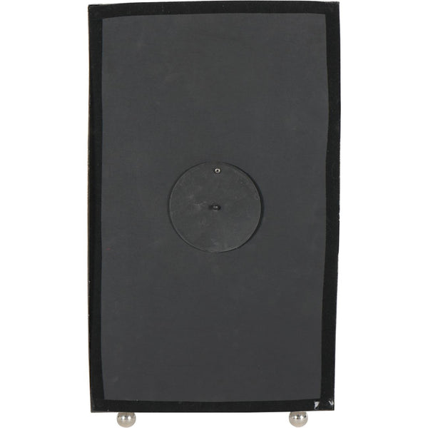 Johnson Large Mantel Clock Nickel Finish 54cm