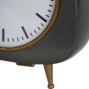 Mid Century Style Aluminium Table Clock Large 28cm
