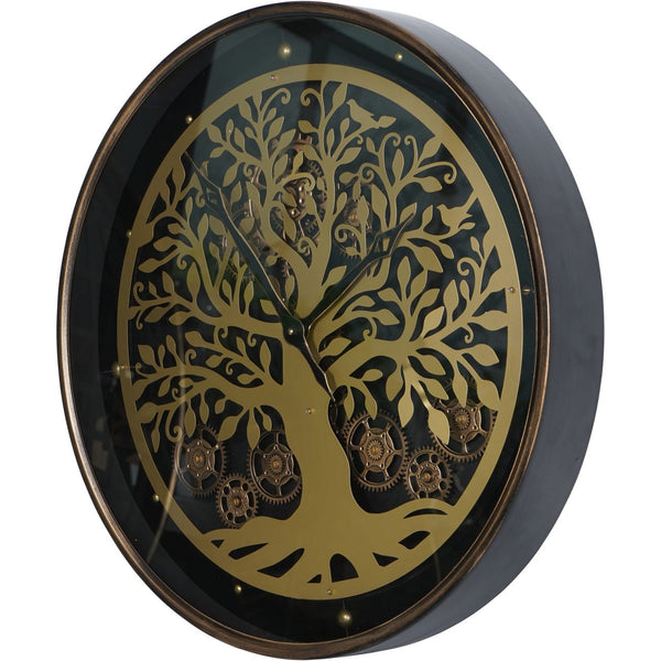 Viking Tree Wall Clock with Moving Cogs 60cm