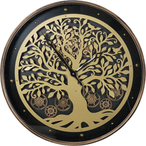 Viking Tree Wall Clock with Moving Cogs 60cm