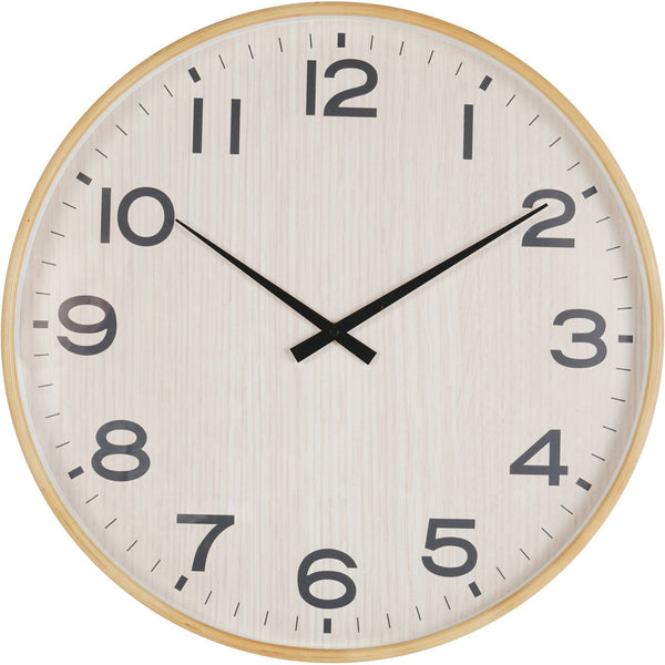 Grain Effect Wall Clock 53cm Light Natural
