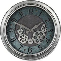 Palladium Mini Cogs Clock Antique Silver 33.3cm