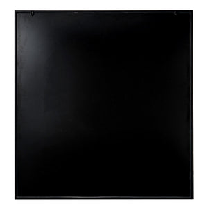 Matt Black Metal 9 Pane Mirror with Foxed Glass