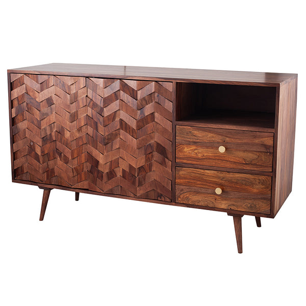 Taj Sheesham Wood Honeycomb Design Sideboard