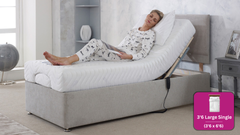 Adjust-a-bed 3ft6 Large Single Backcare Firm Adjustable Bed