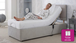 Adjust-a-bed 5ft (2 x 2ft6 Linked) King Size Ortho Memory Adjustable Bed