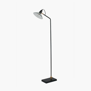 Anton Black Metal & Glass Floor Lamp