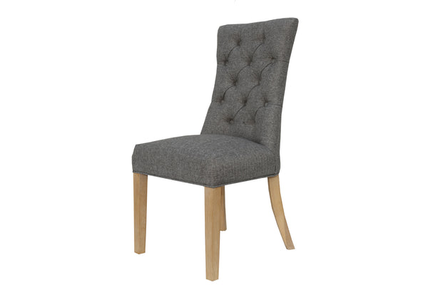 Carla Curved Chair Dark Grey