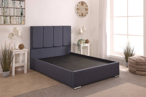 Clara 48inch 5ft King Size Upholstered Bed Frame with Ottoman Option