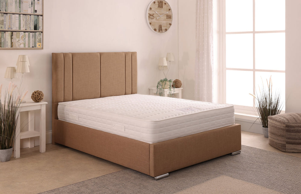 Ezra 48inch 4ft6 Double Upholstered Bed Frame with Ottoman Option