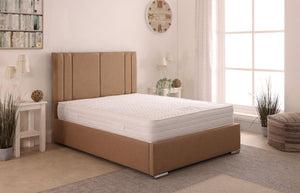 Ezra 48inch 5ft King Size Upholstered Bed Frame with Ottoman Option
