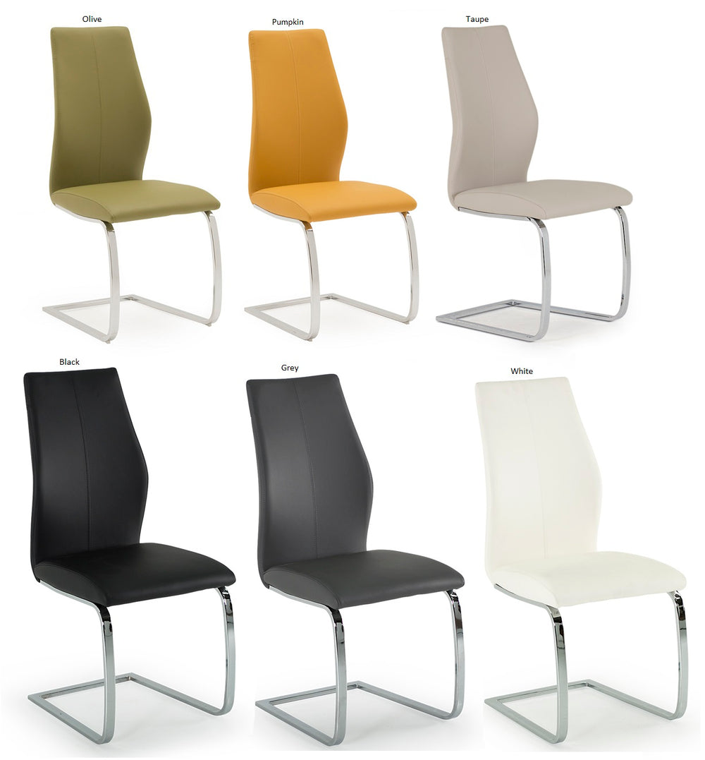 Eton Faux Leather Dining Chair in White