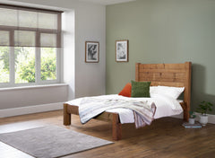 Newton 4ft Small Double Wooden Bed Frame - Low Foot End