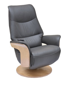Isaac Electric Reclining Swivel Chair leather
