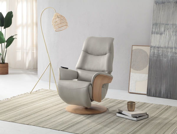 Isaac Electric Reclining Swivel Chair leather