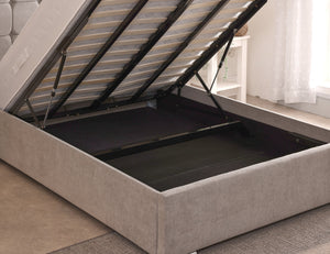 Milo 48inch 4ft6 Double Upholstered Bed Frame with Ottoman Option