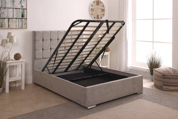 Milo 48inch 4ft6 Double Upholstered Bed Frame with Ottoman Option