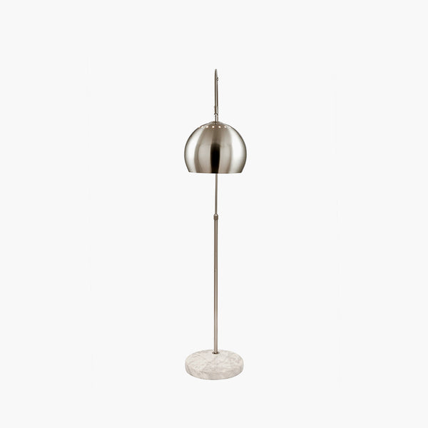Brushed Silver Metal Floor Lamp
