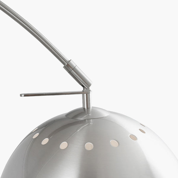 Brushed Silver Metal Floor Lamp
