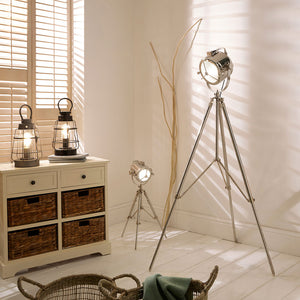 Nickel Searchlight Floor Lamp
