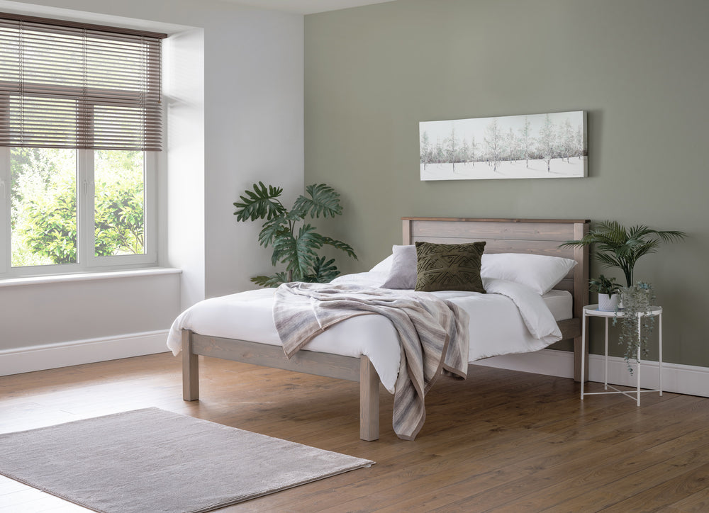 Paignton 4ft Small Double Wooden Bed Frame - Low Foot End