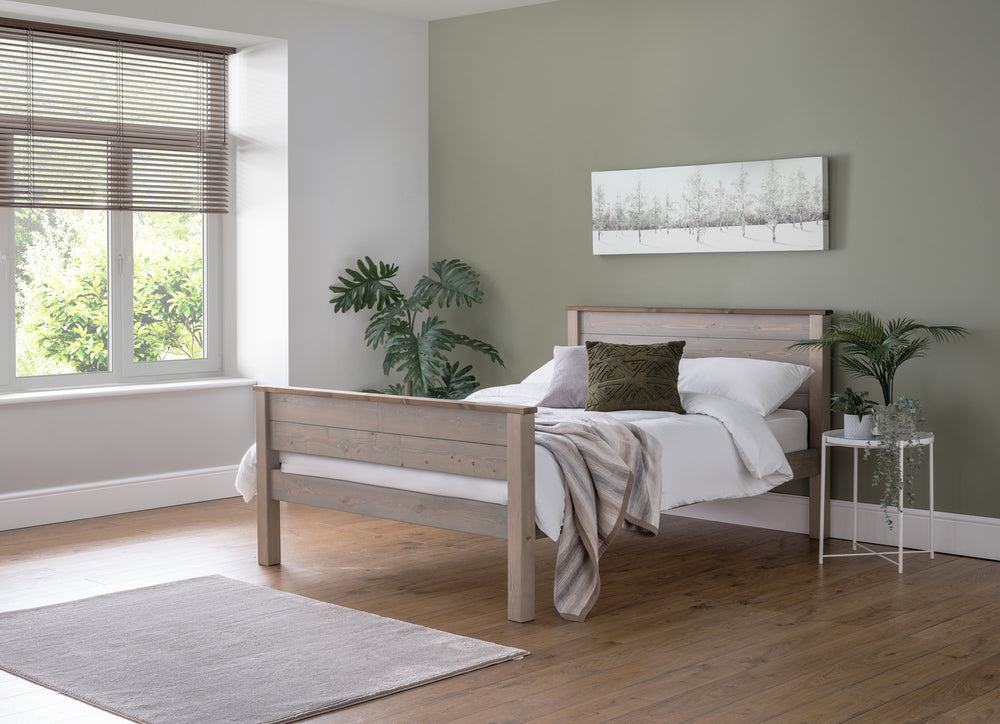 Paignton 3ft Single Wooden Bed Frame - High Foot End