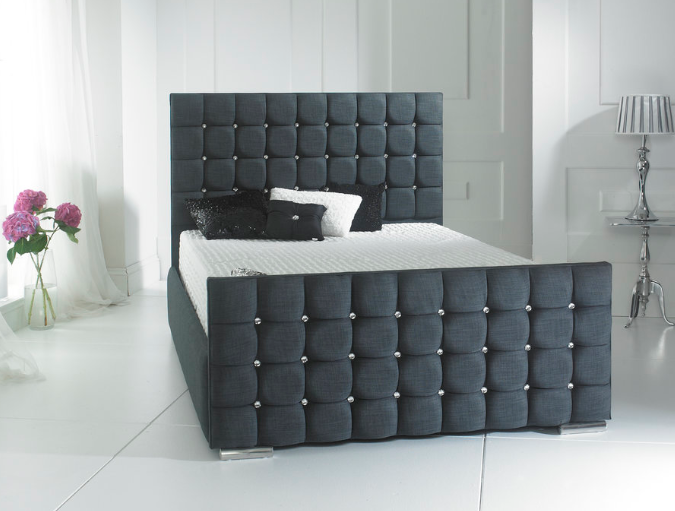 Prague Upholstered 5ft King Size Bed Frame