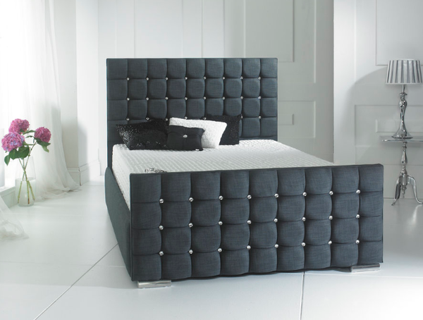 Prague Upholstered 4ft Small Double Bed Frame