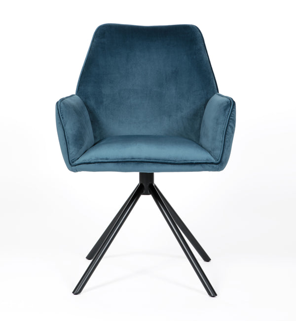 Utopia Velvet Dining Chair Blue