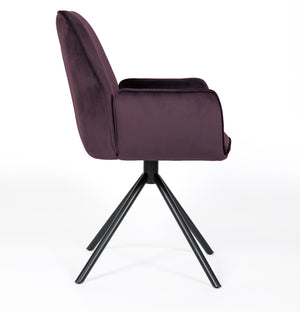 Utopia Velvet Dining Chair Maroon