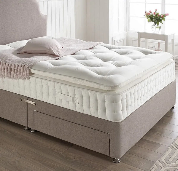 Kensington 4000 6ft King Size Pocket Sprung Pillow Top Divan Set