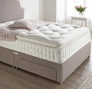 Kensington 5000 5ft King Size Pocket Sprung Pillow Top Divan Set