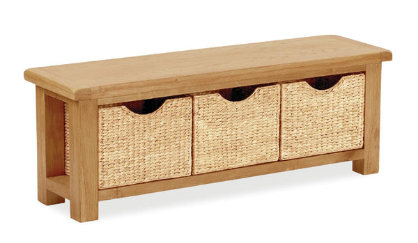 Salford Bench With Baskets