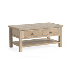 Meadow Brook Oak Coffee Table with Shelf