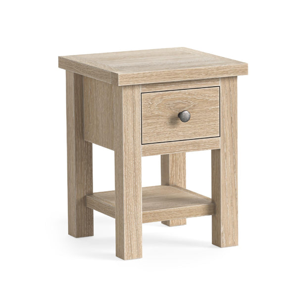 Meadow Brook Oak Lamp Table with Shelf