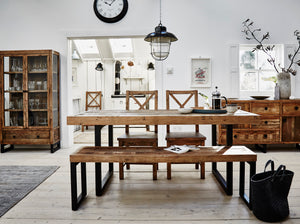 Nassau Round Dining Table in Solid Reclaimed Wood
