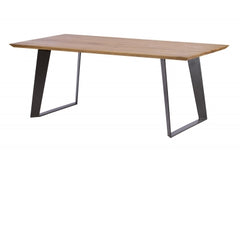 Salcombe 1.8m Oak Dining Table with Steel Base